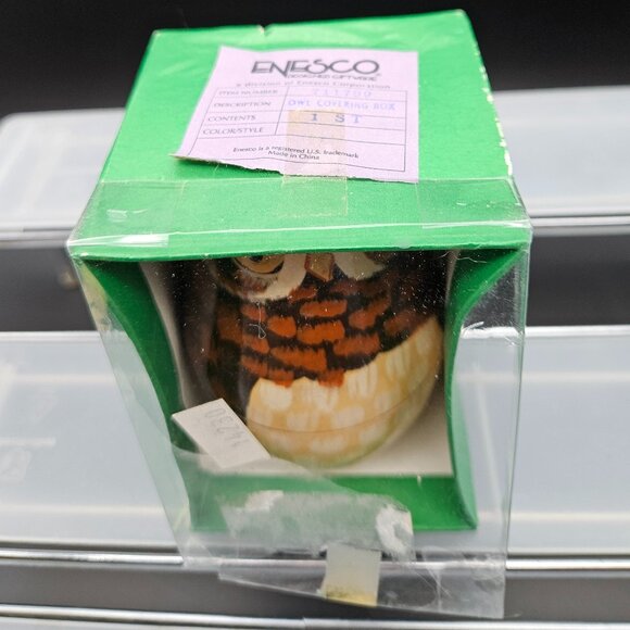 Vintage Owl Family Nesting Dolls Enesco Wooden Hand Painted 5pc Set Kitschy - Picture 11 of 14
